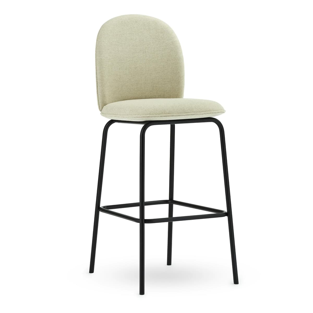 Normann Copenhagen Ace Barkruk 75 Zwart Gepoedercoat Onderstel Main Line Flex - afbeelding 1