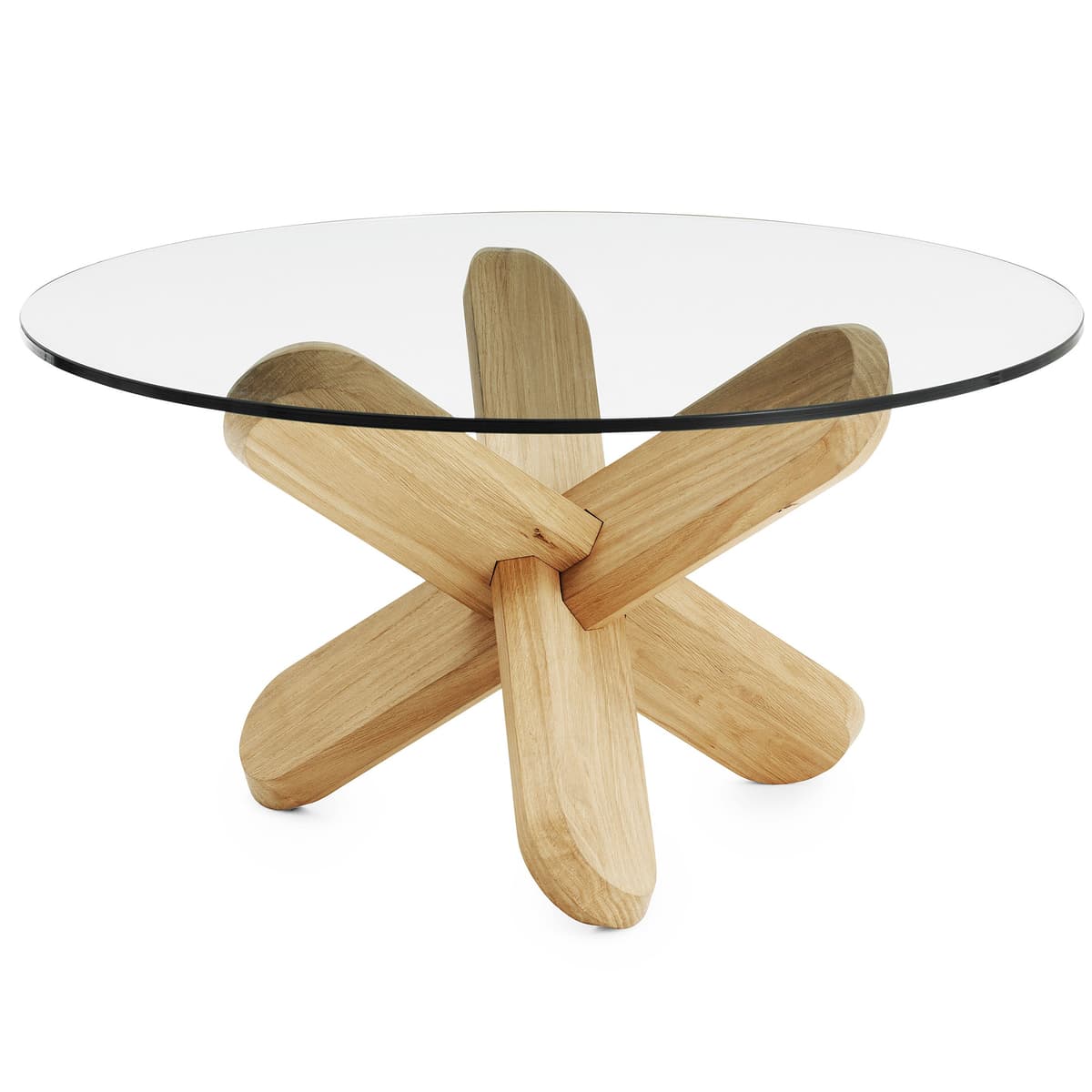 Normann Copenhagen Ding Bijzettafel 75 Transparant/eiken - afbeelding 1