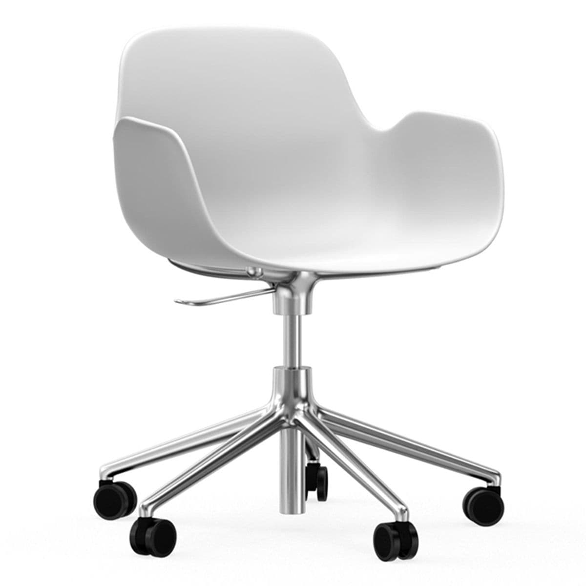 Normann Copenhagen Form Armchair Bureaustoel Met Aluminium Onderstel Wit - afbeelding 1