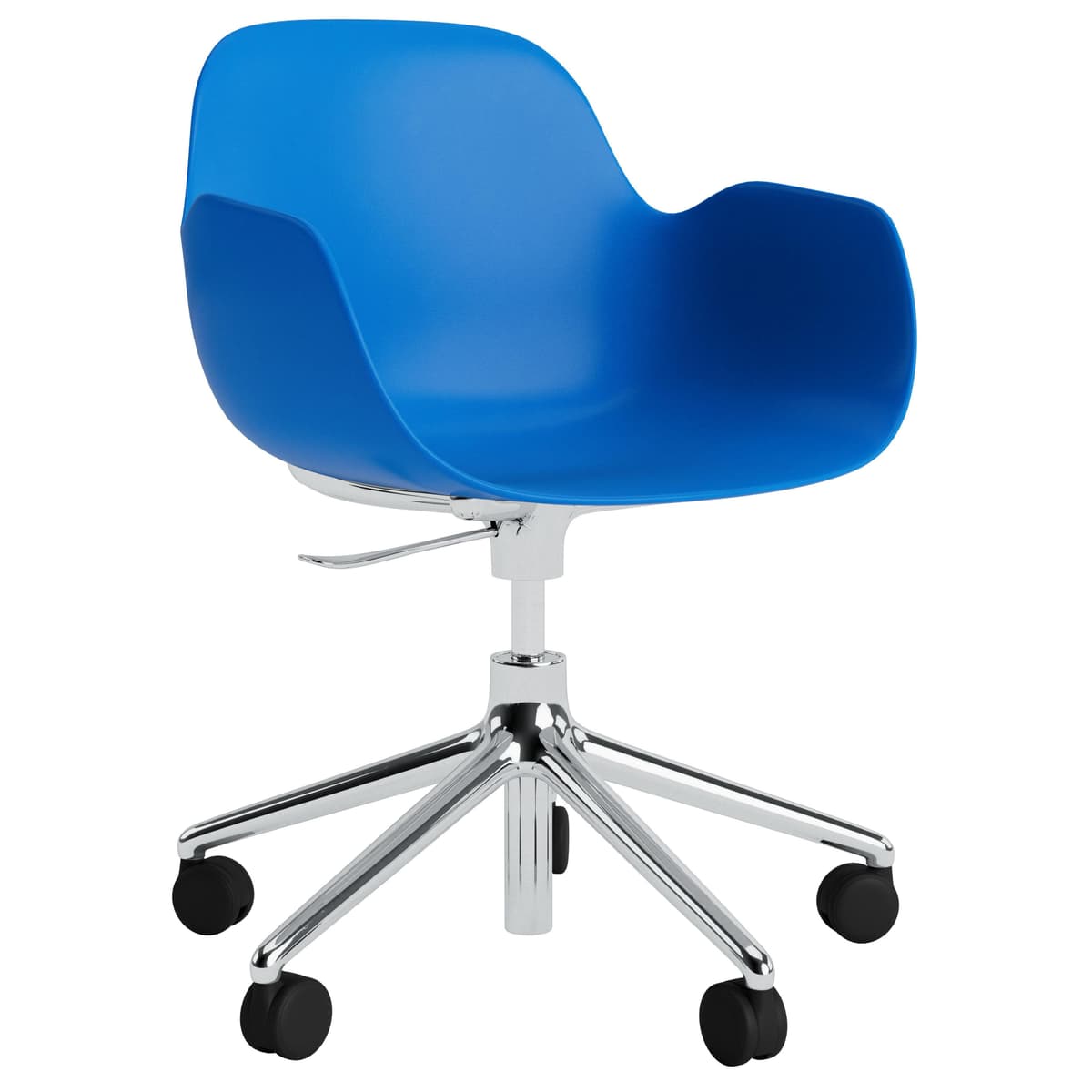Normann Copenhagen Form Armchair Bureaustoel Met Aluminium Onderstel Felblauw - afbeelding 1