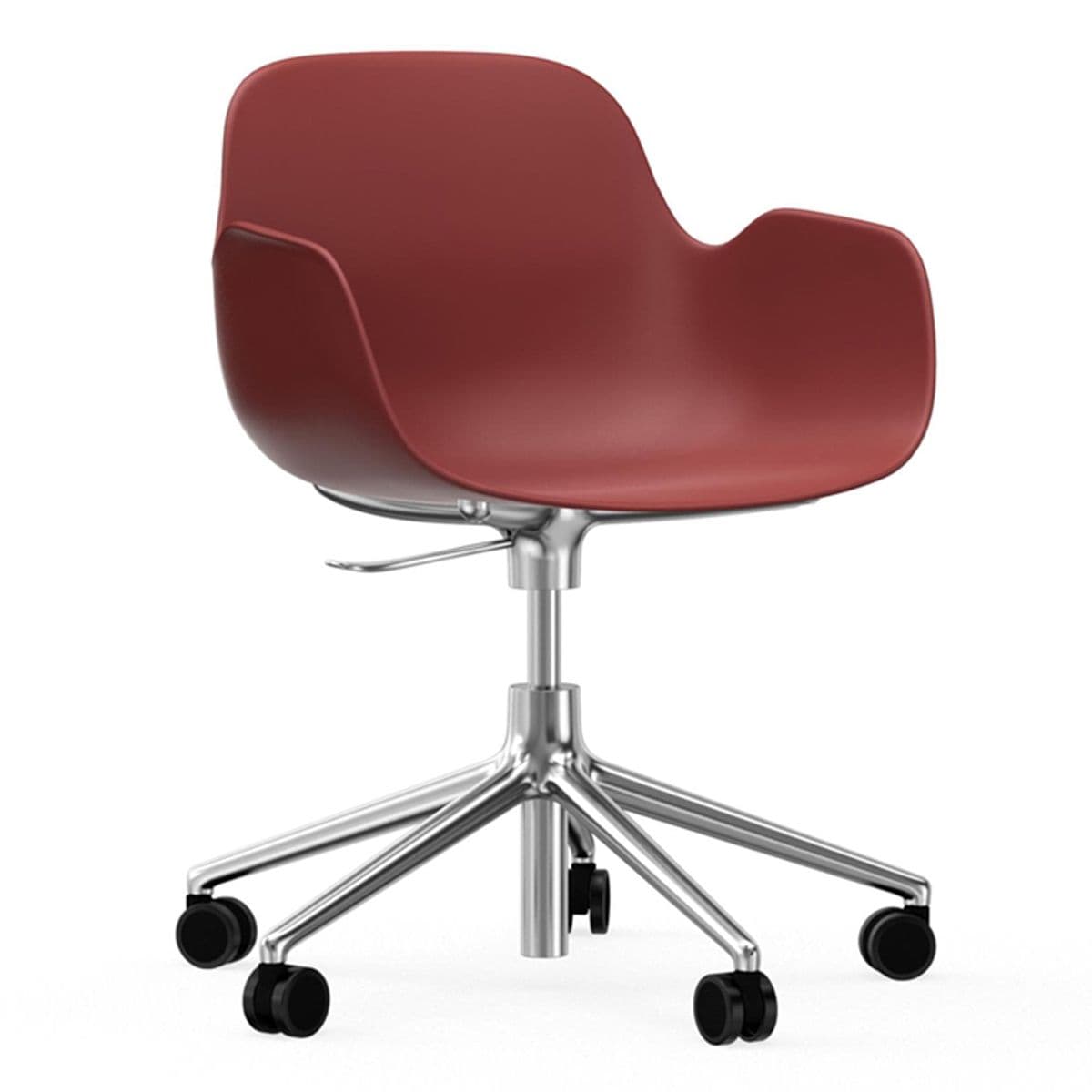 Normann Copenhagen Form Armchair Bureaustoel Met Aluminium Onderstel Rood - afbeelding 1