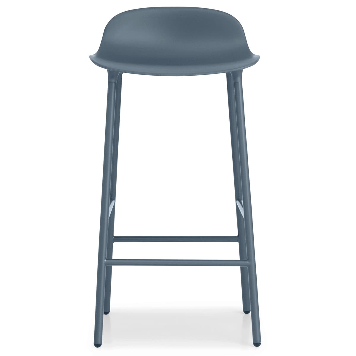 Normann Copenhagen Form Barstool Barkruk 75 Cm Met Stalen Onderstel Blauw - afbeelding 1