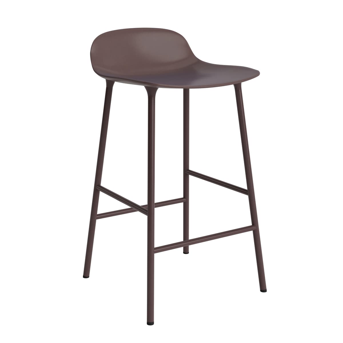 Normann Copenhagen Form Barstool Barkruk 65 Cm Met Stalen Onderstel Bruin