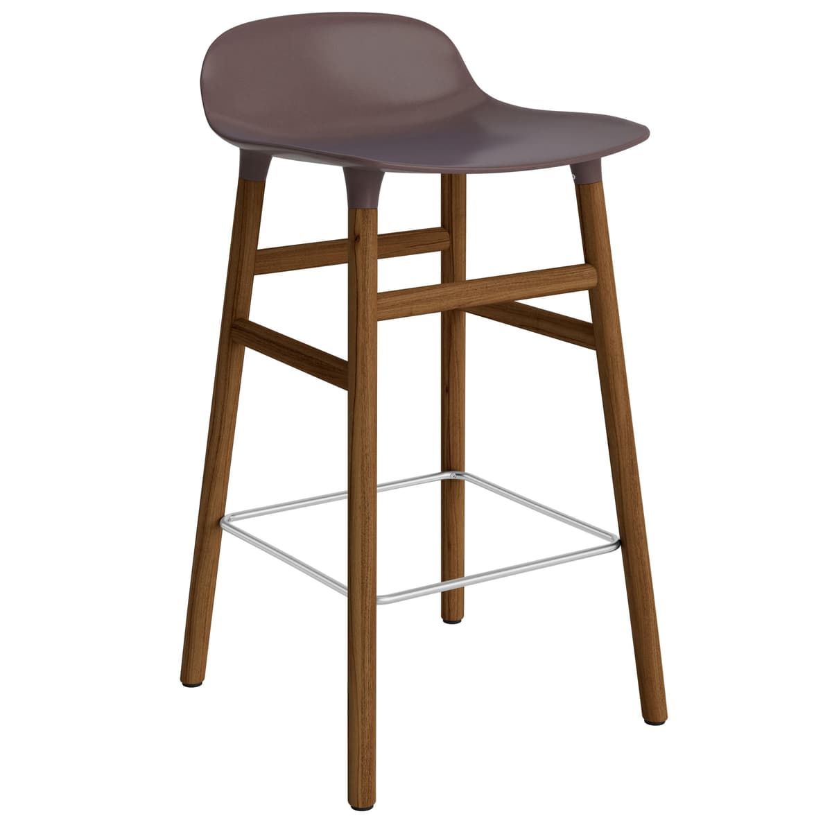 Normann Copenhagen Form Barstool Barkruk 65cm Met Walnoten Onderstel Bruin