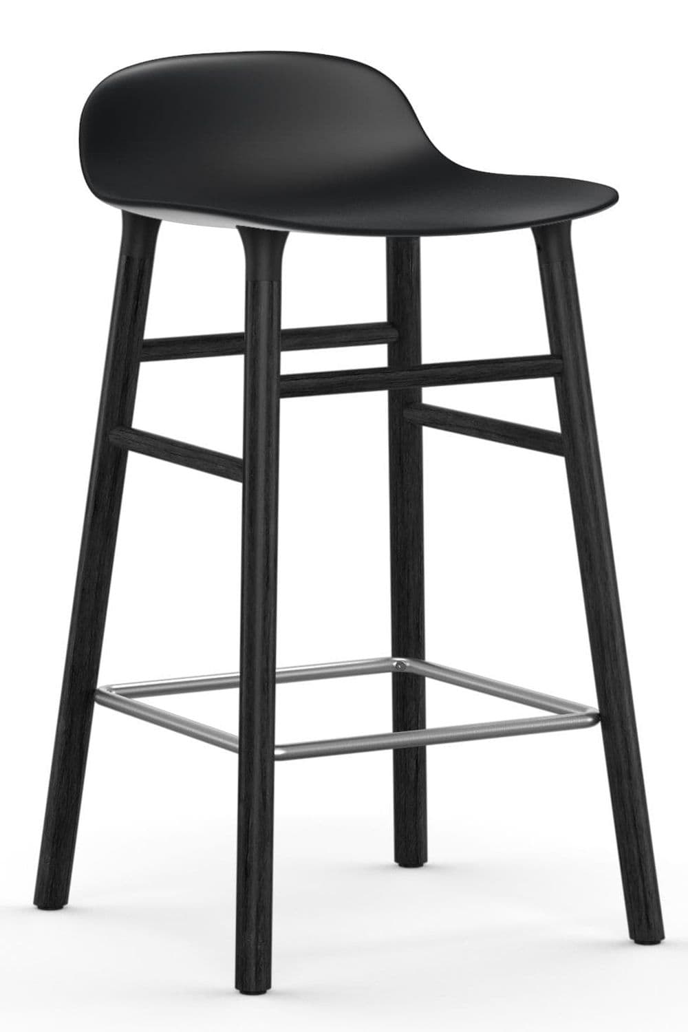 Normann Copenhagen Form Barstool Barkruk 65cm Met Zwart Onderstel Zwart