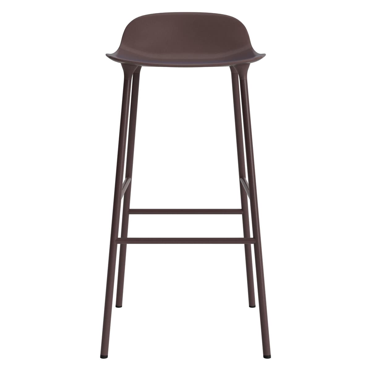 Normann Copenhagen Form Barstool Barkruk 75 Cm Met Stalen Onderstel Bruin - afbeelding 1