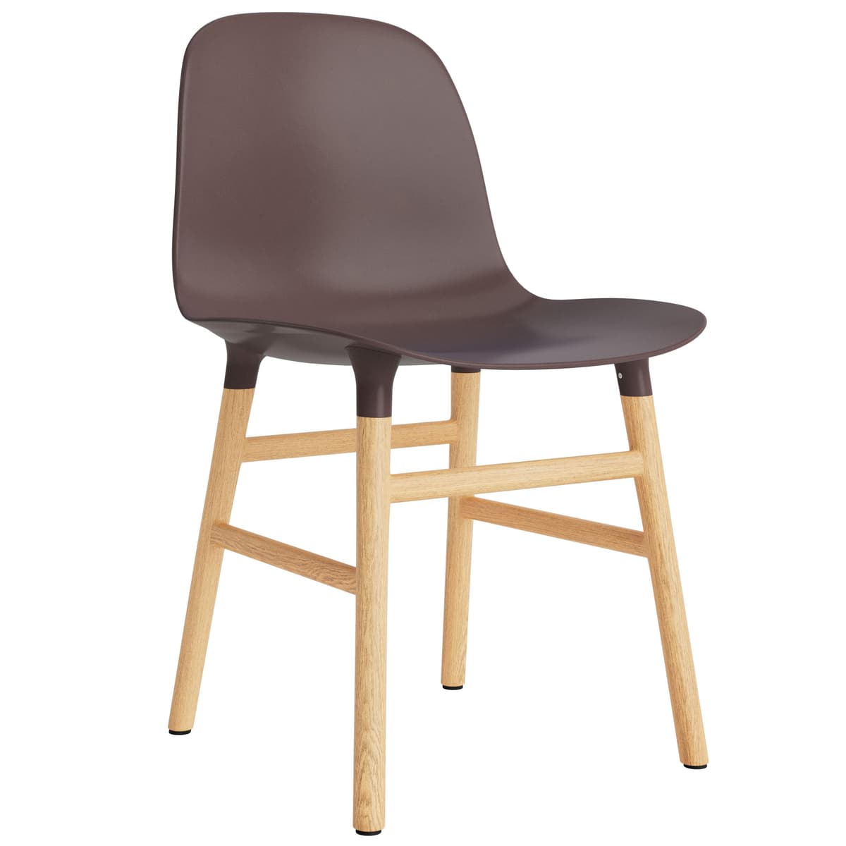 Normann Copenhagen Form Chair Stoel Met Eiken Onderstel Bruin - afbeelding 1