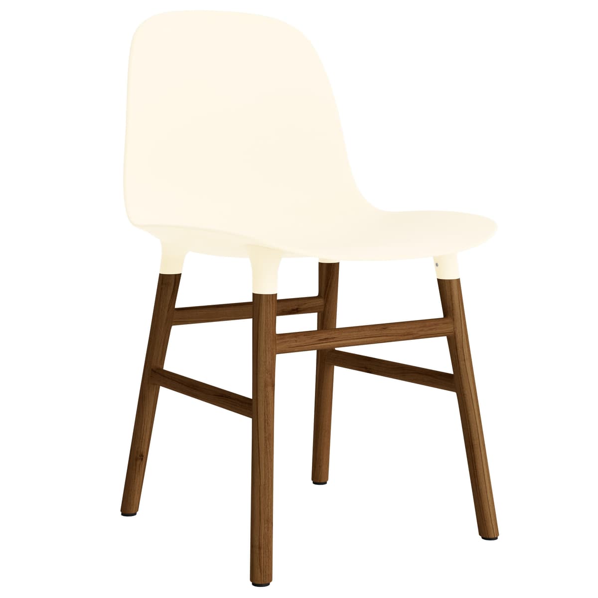 Normann Copenhagen Form Chair Stoel Met Walnoten Onderstel Creme - afbeelding 1