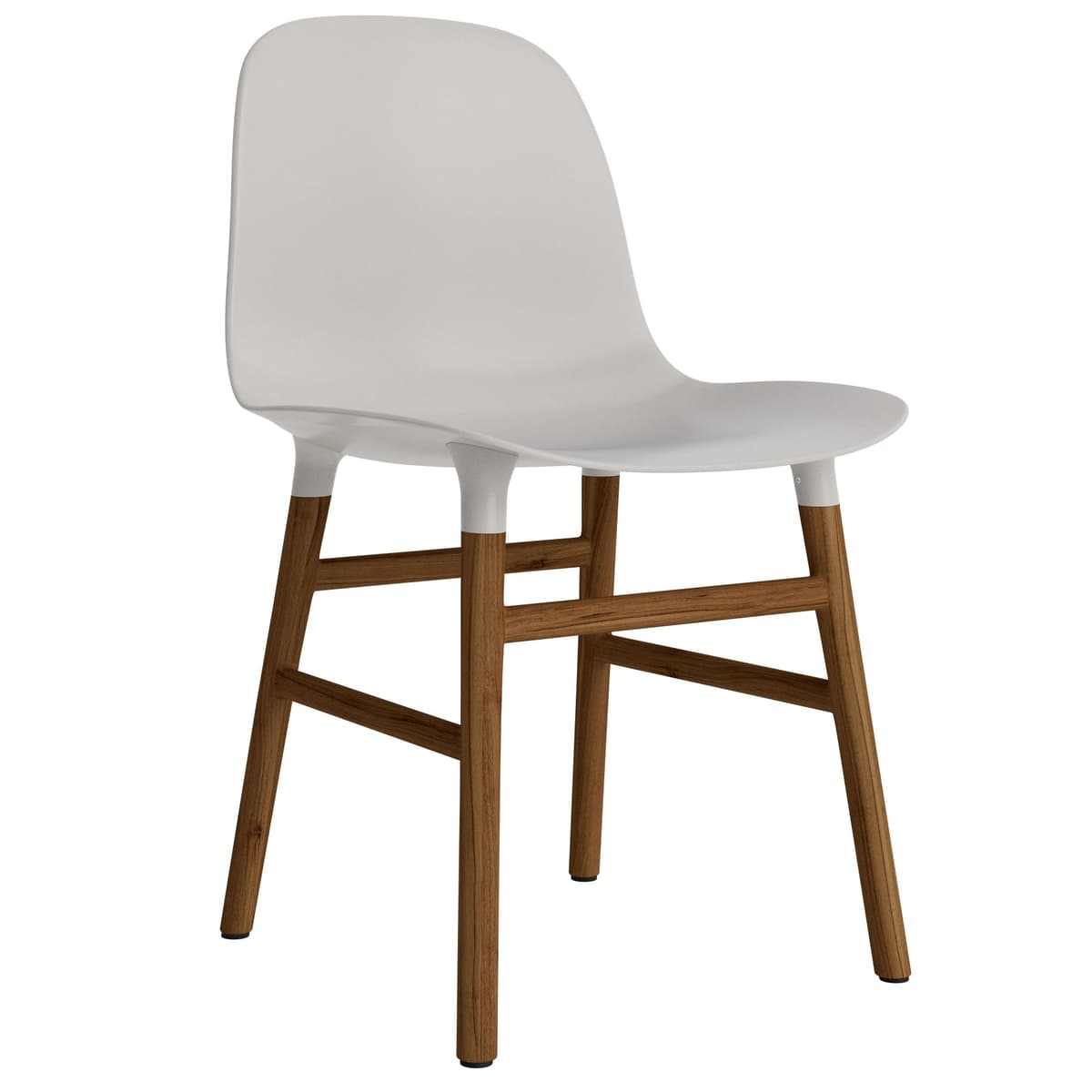 Normann Copenhagen Form Chair Stoel Met Walnoten Onderstel Warm Grijs - afbeelding 1