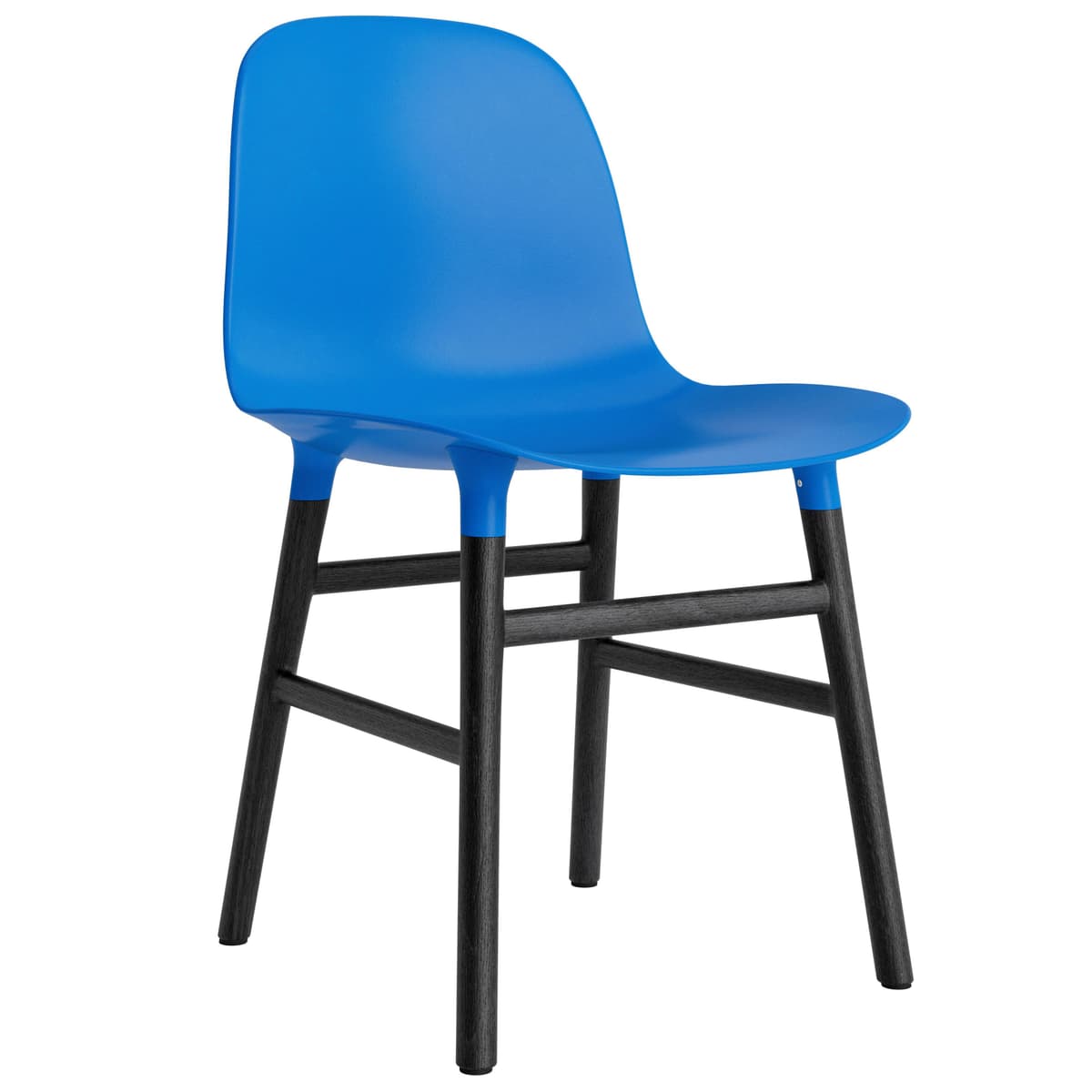 Normann Copenhagen Form Chair Stoel Met Zwart Onderstel Felblauw - afbeelding 1