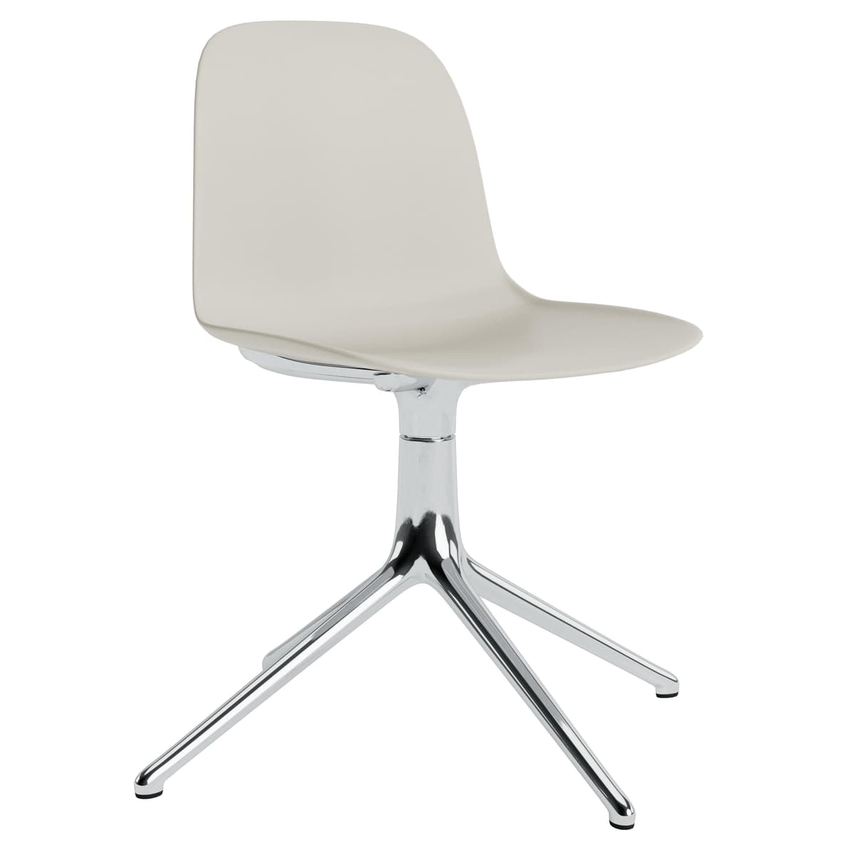Normann Copenhagen Form Chair Swivel Stoel Met Aluminium Onderstel Licht Grijs - afbeelding 1