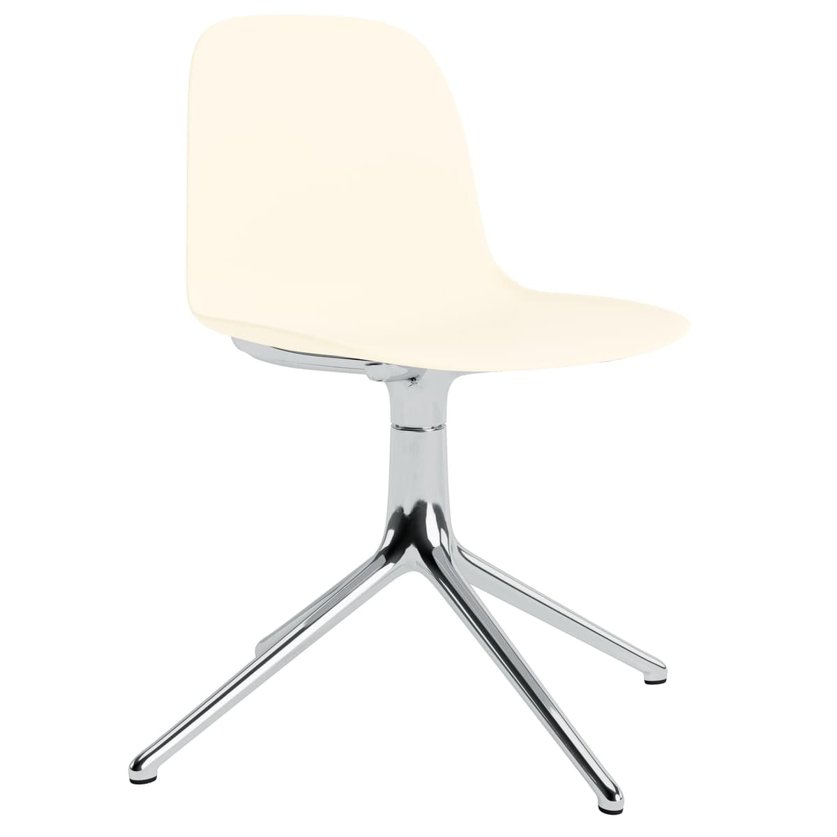 Normann Copenhagen Form Chair Swivel Stoel Met Aluminium Onderstel Creme - afbeelding 1