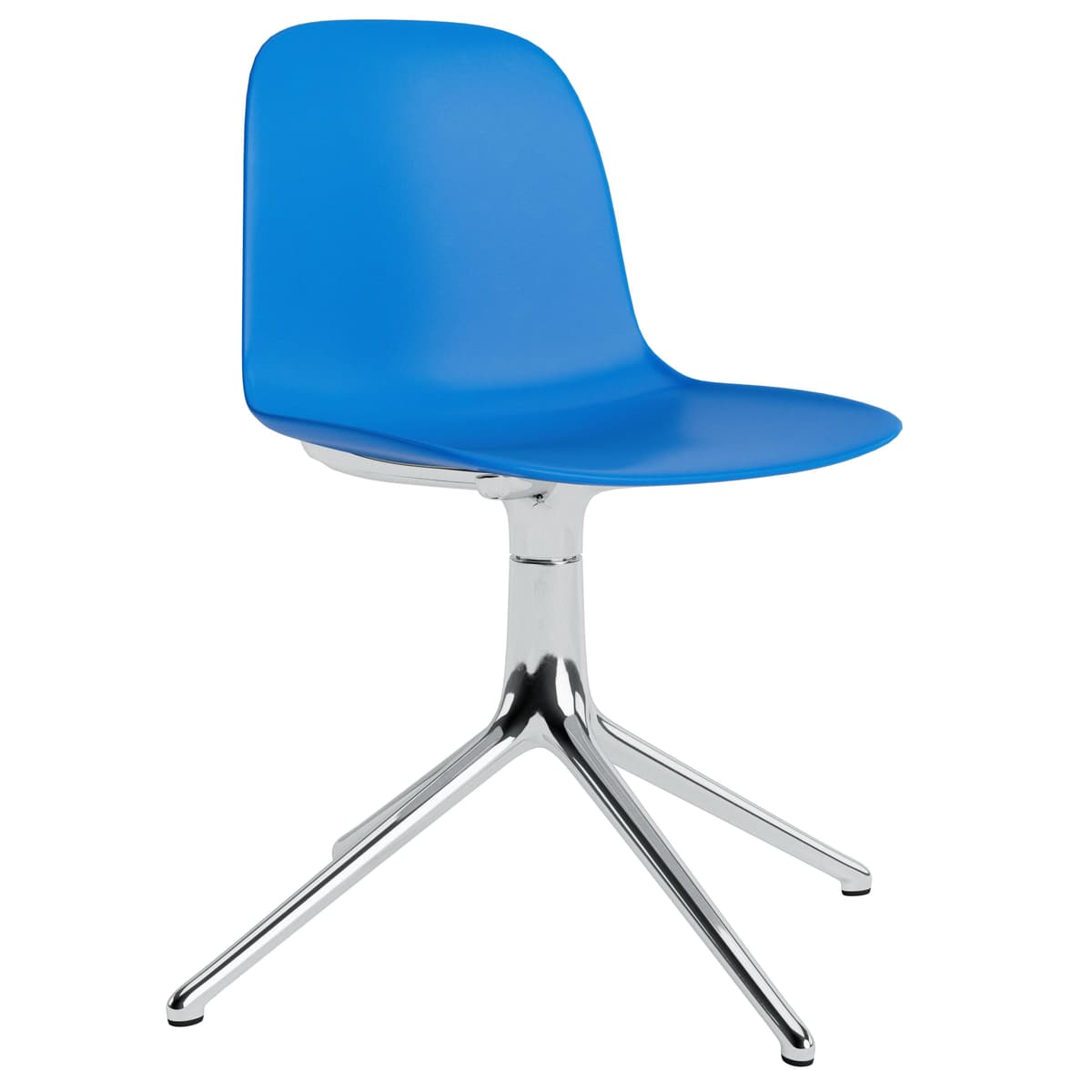Normann Copenhagen Form Chair Swivel Stoel Met Aluminium Onderstel Felblauw - afbeelding 1