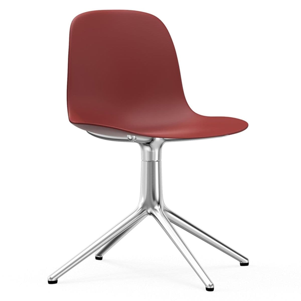 Normann Copenhagen Form Chair Swivel Stoel Met Aluminium Onderstel Rood - afbeelding 1