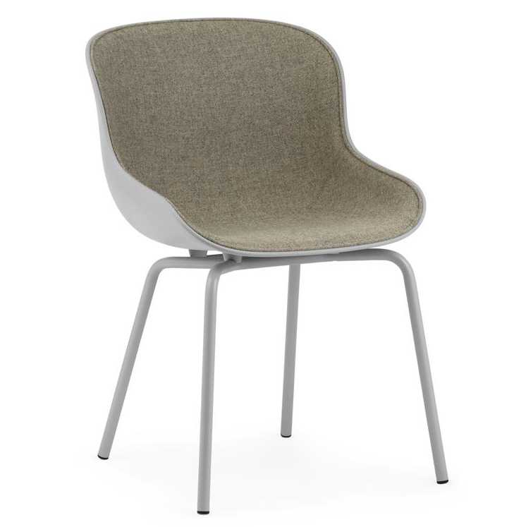 Normann Copenhagen Hyg Stoel Front Upholstery Met Stalen Onderstel Grijs Main Line Flax - afbeelding 1