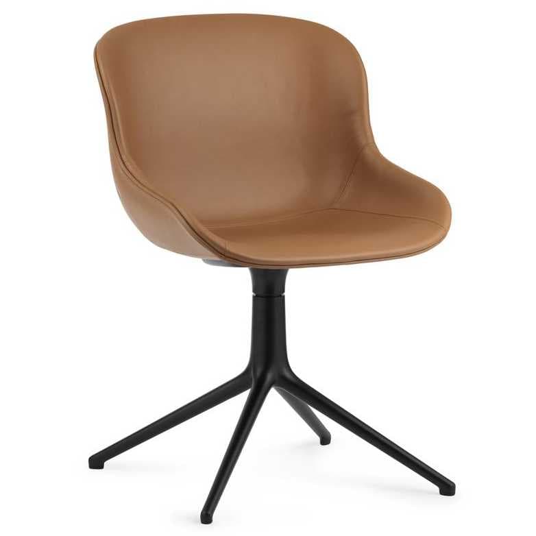 Normann Copenhagen Hyg Stoel Full Upholstery Met Swivel Onderstel Leer - afbeelding 1