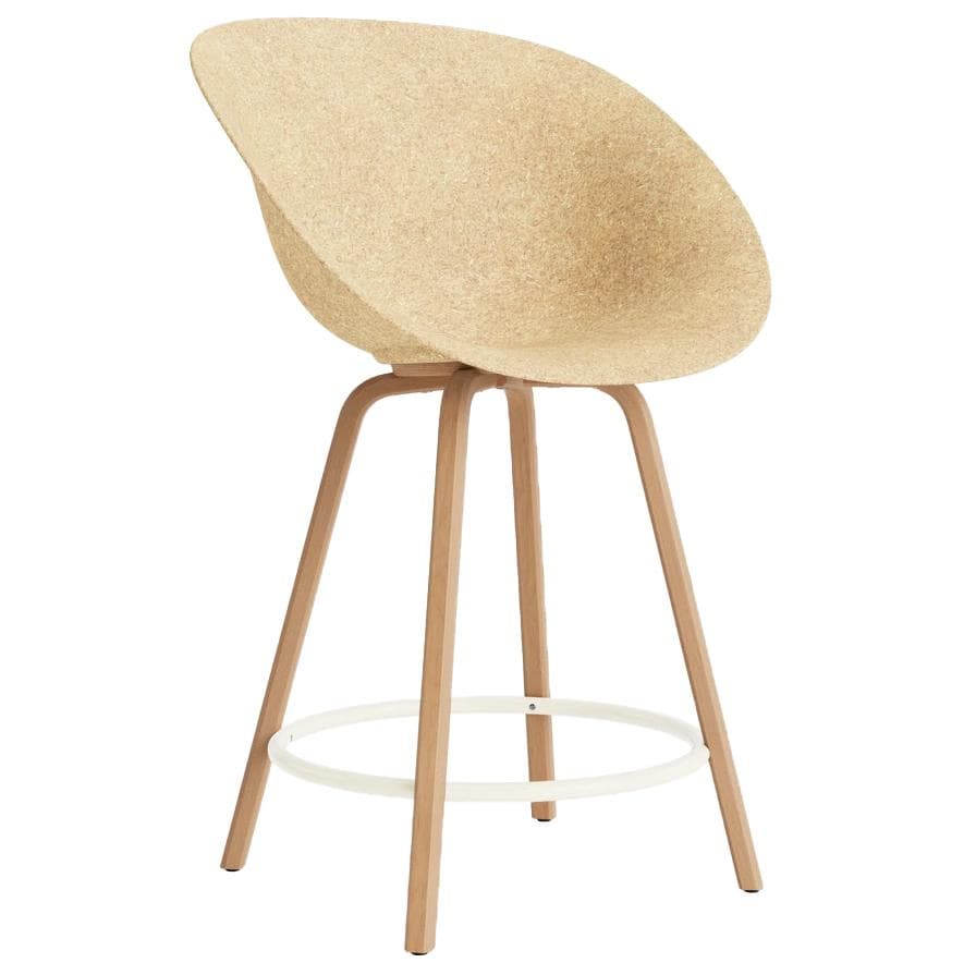 Normann Copenhagen Mat Armchair Barkruk 65 Cm Beuken Cream/Hemp - afbeelding 1
