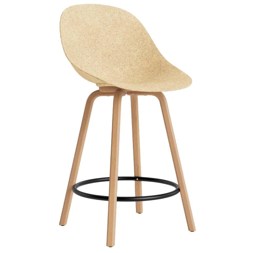 Normann Copenhagen Mat Chair Stoel Barkruk 65 Cm Beuken Black/Hemp - afbeelding 1