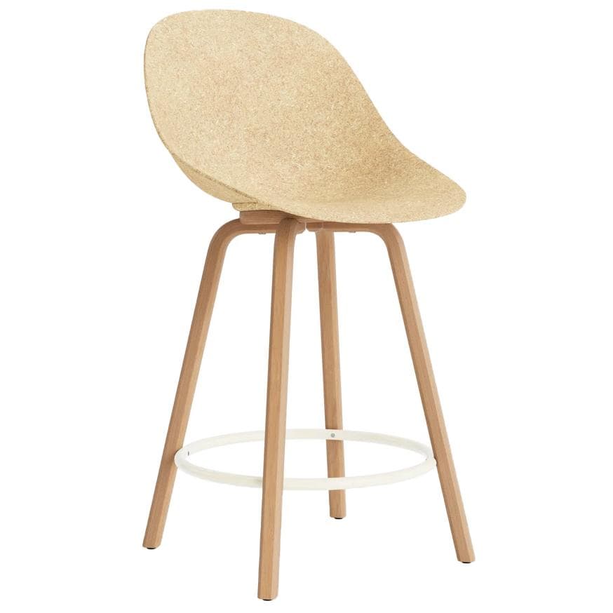 Normann Copenhagen Mat Chair Stoel Barkruk 65 Cm Beuken Cream/Hemp - afbeelding 1