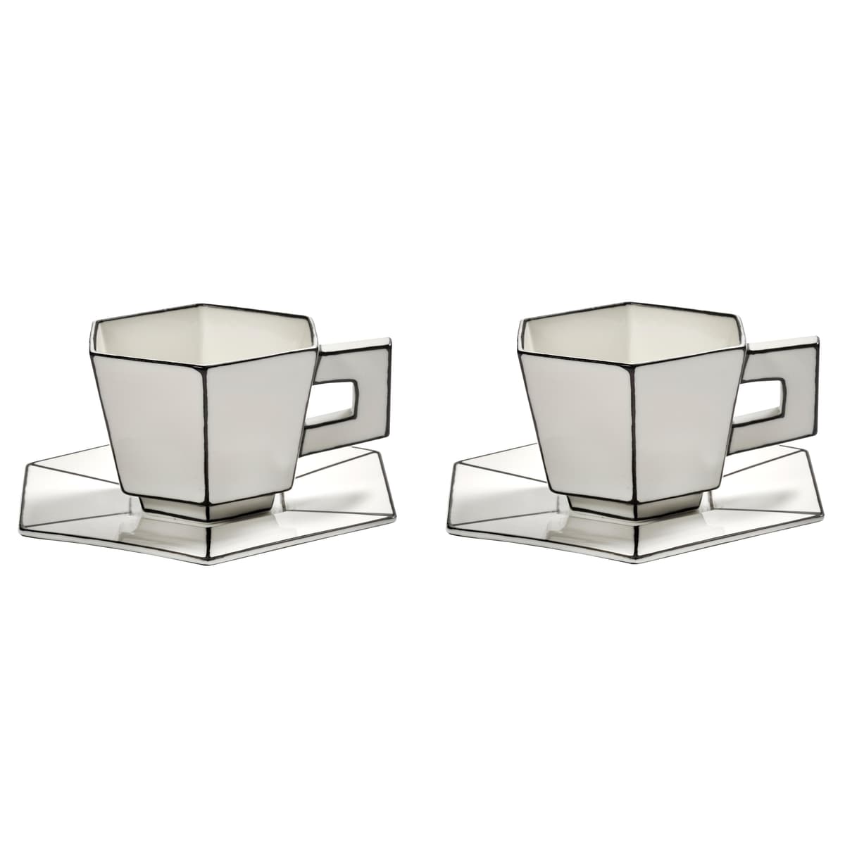 Serax Carte Blanche By A.Philips Cappuccino Kop En Schotel Set Van 2