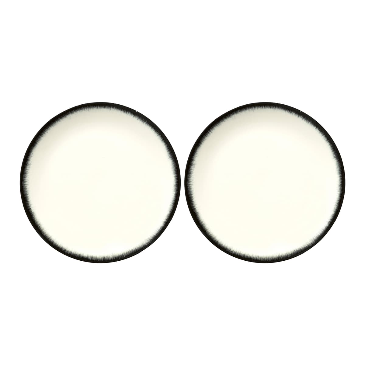 Serax Dé Tableware By Ann Demeulemeester Dinerbord Ø24 Set Van 2 White/Black 3