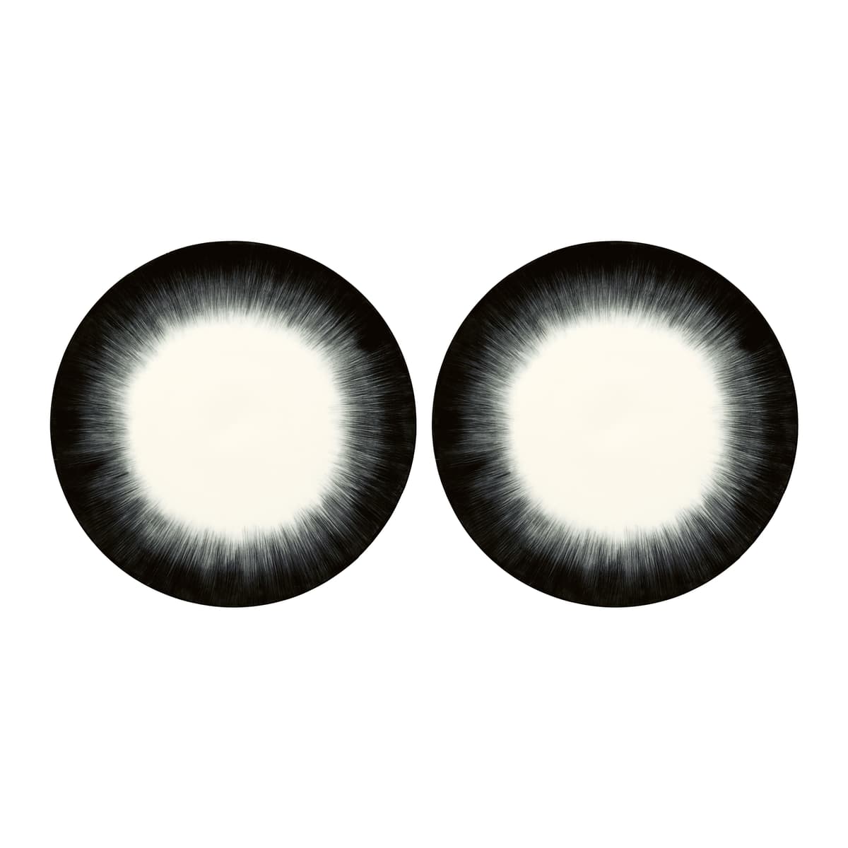 Serax Dé Tableware By Ann Demeulemeester Dinerbord Ø24 Set Van 2 White/Black 5