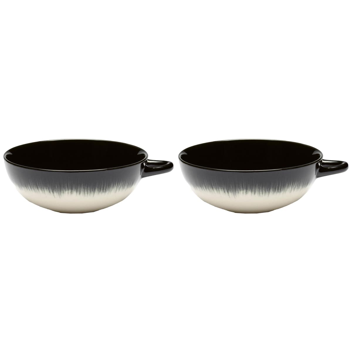 Serax Dé Tableware By Ann Demeulemeester Mok 20cl Set Van 2 White/Black B