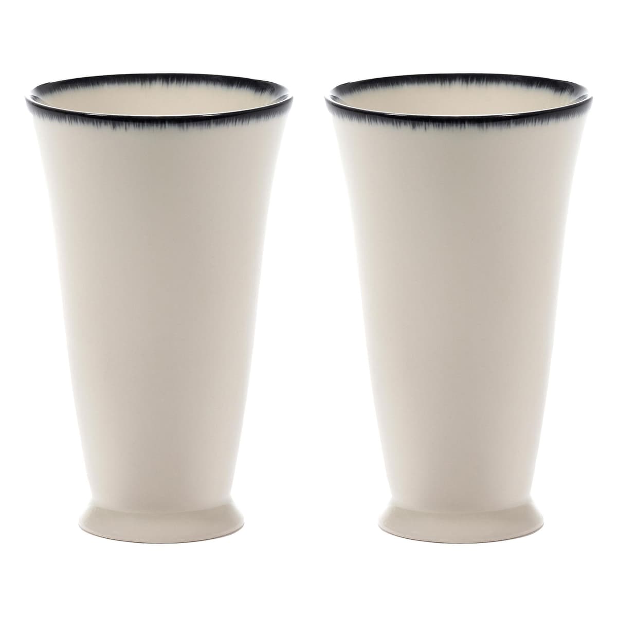 Serax Dé Tableware By Ann Demeulemeester Mok 34cl Set Van 2 White/Black A