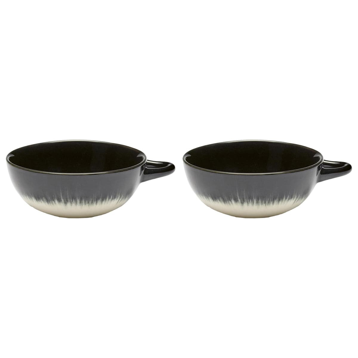 Serax Dé Tableware By Ann Demeulemeester Mok 8cl Set Van 2 White/Black B