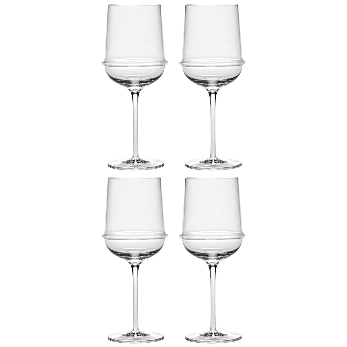 Serax Dune By Kelly Wearstler Witte Wijnglazen Set Van 4 - afbeelding 1