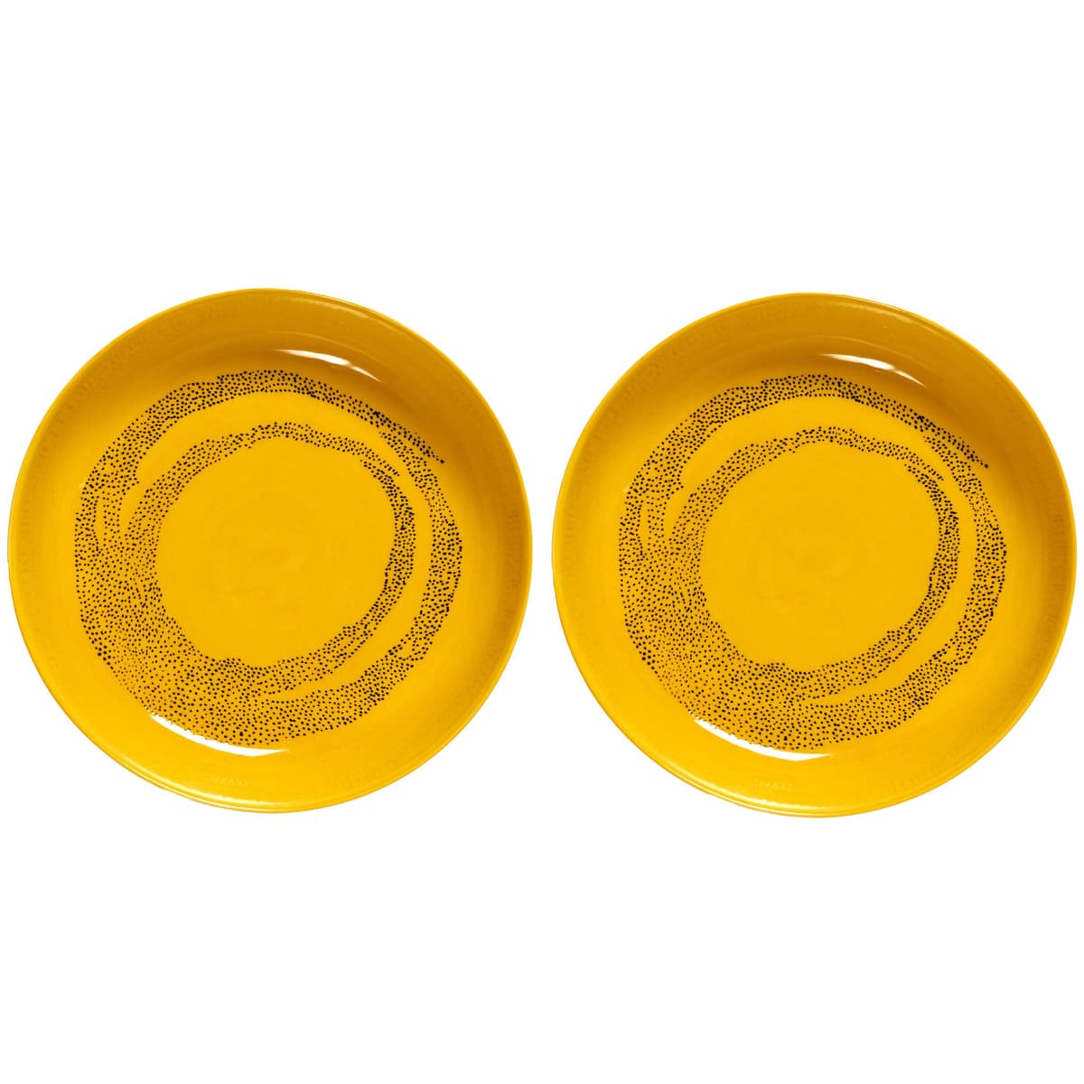 Serax Feast By Ottolenghi Diep BordØ22 Set Van 2 Yellow/Black Dot