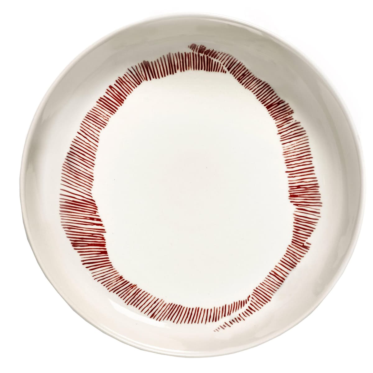 Serax Feast By Ottolenghi Diep BordØ22 White Stripes Red