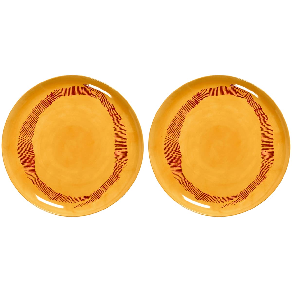 Serax Feast By Ottolenghi DinerbordØ26.5 Set Van 2 Yellow/Red Dots