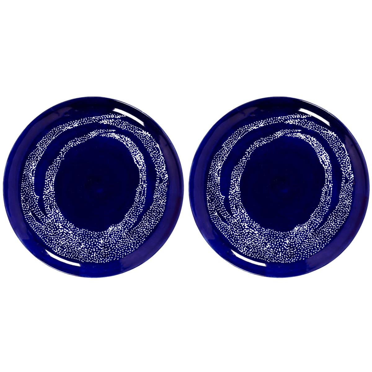 Serax Feast By Ottolenghi DinerbordØ26.5 Set Van 2 Dark Blue/White Dots
