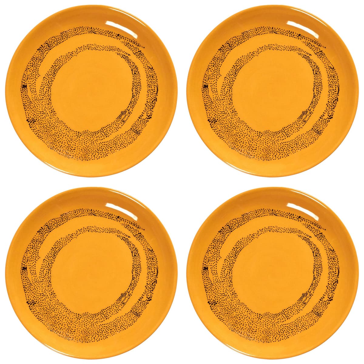 Serax Feast By Ottolenghi GebaksbordjeØ16 Set Van 4 Yellow/Black Dots