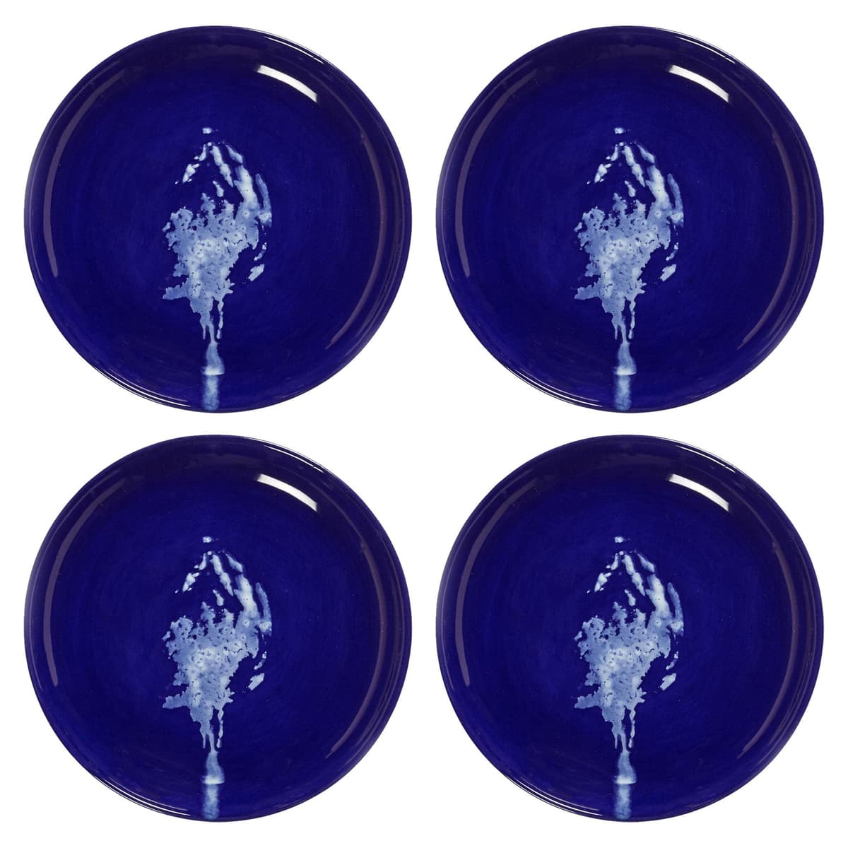 Serax Feast By Ottolenghi GebaksbordjeØ16 Set Van 4 Dark Blue/White Artichoke
