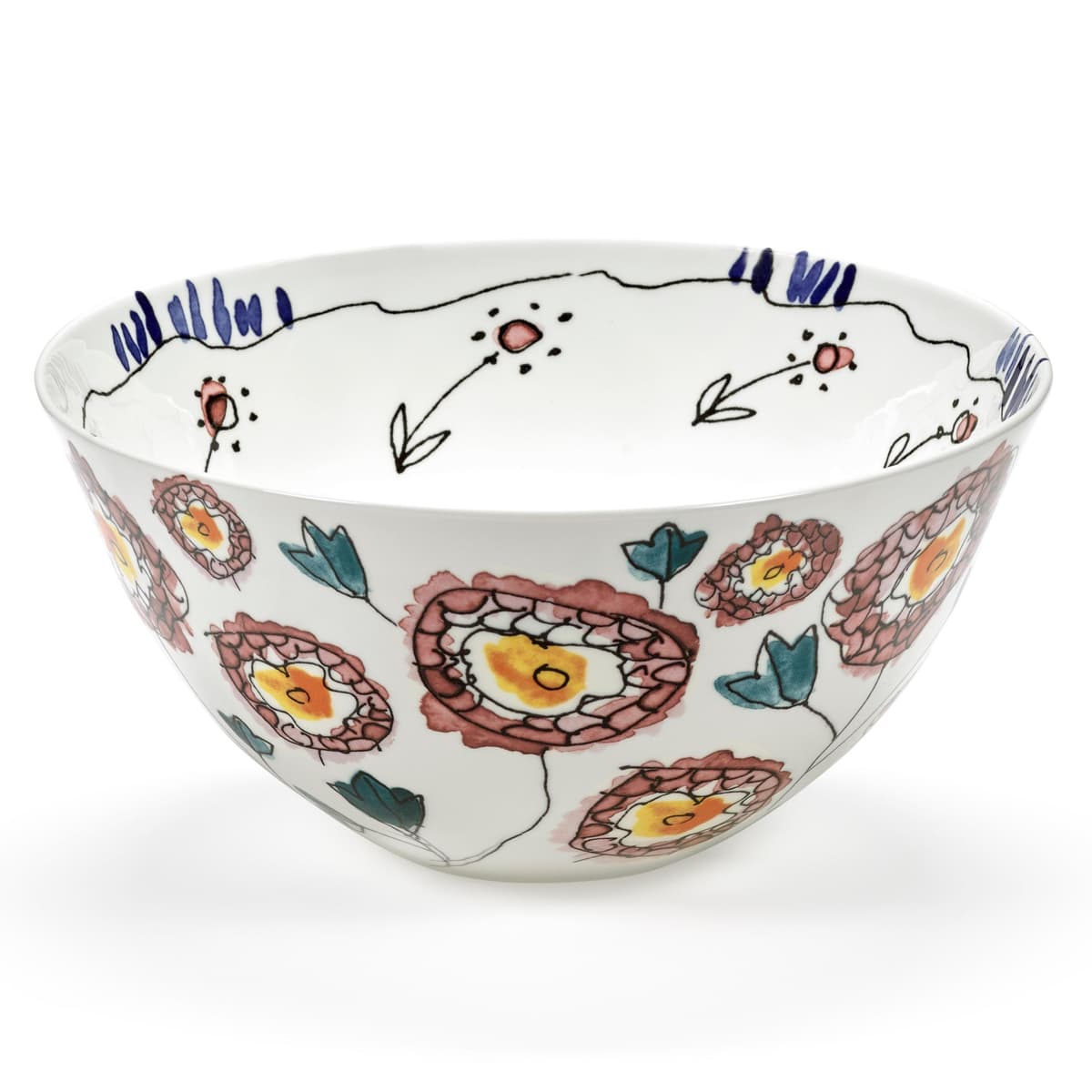 Serax Midnight Flowers By Marni Anemone Milk ServeerschaalØ25