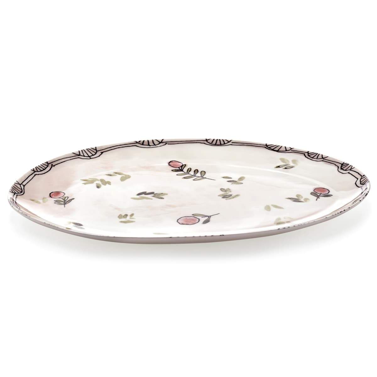 Serax Midnight Flowers By Marni Mirtillo Nude Serveerschaal 35x22 - afbeelding 1