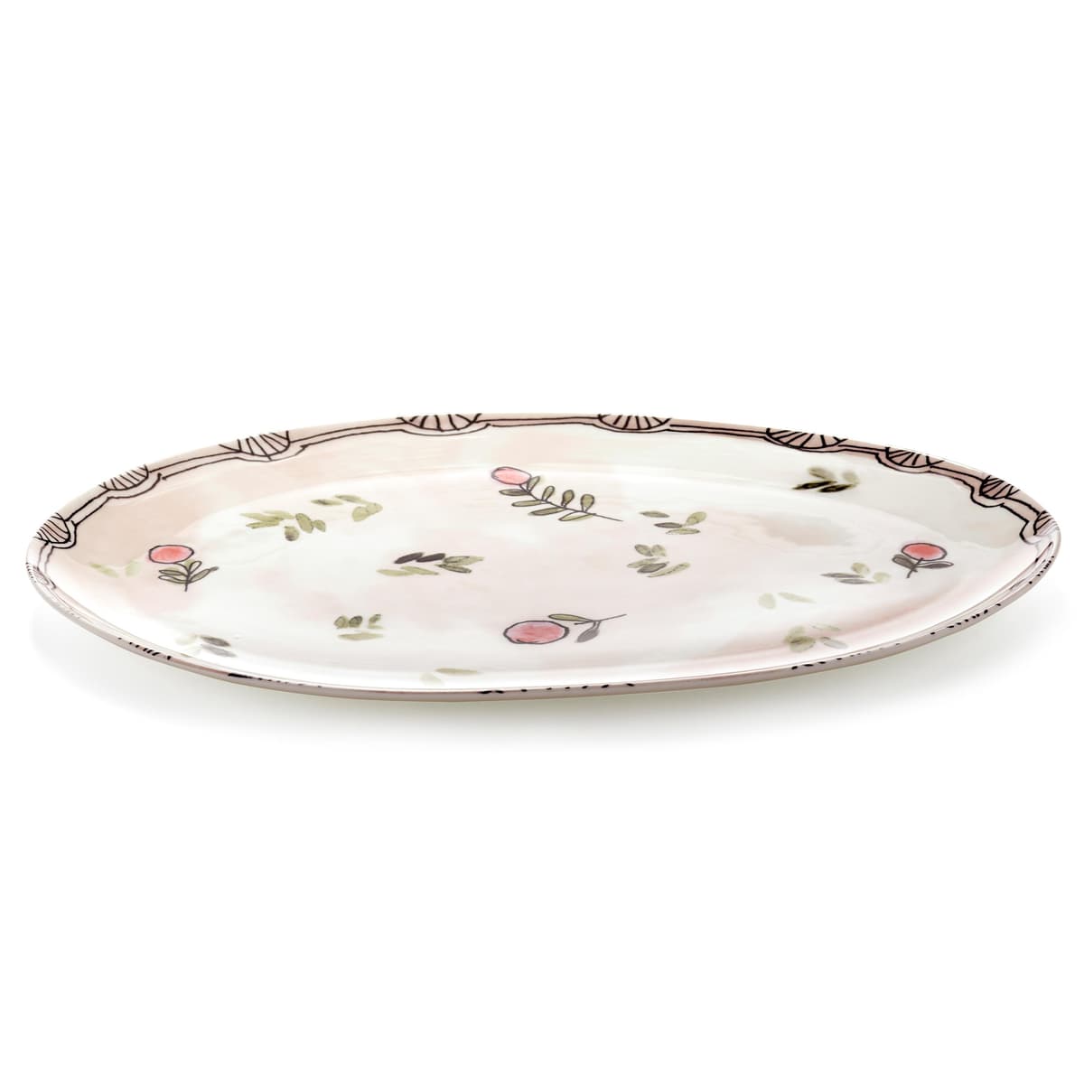 Serax Midnight Flowers By Marni Mirtillo Nude Serveerschaal 46x30