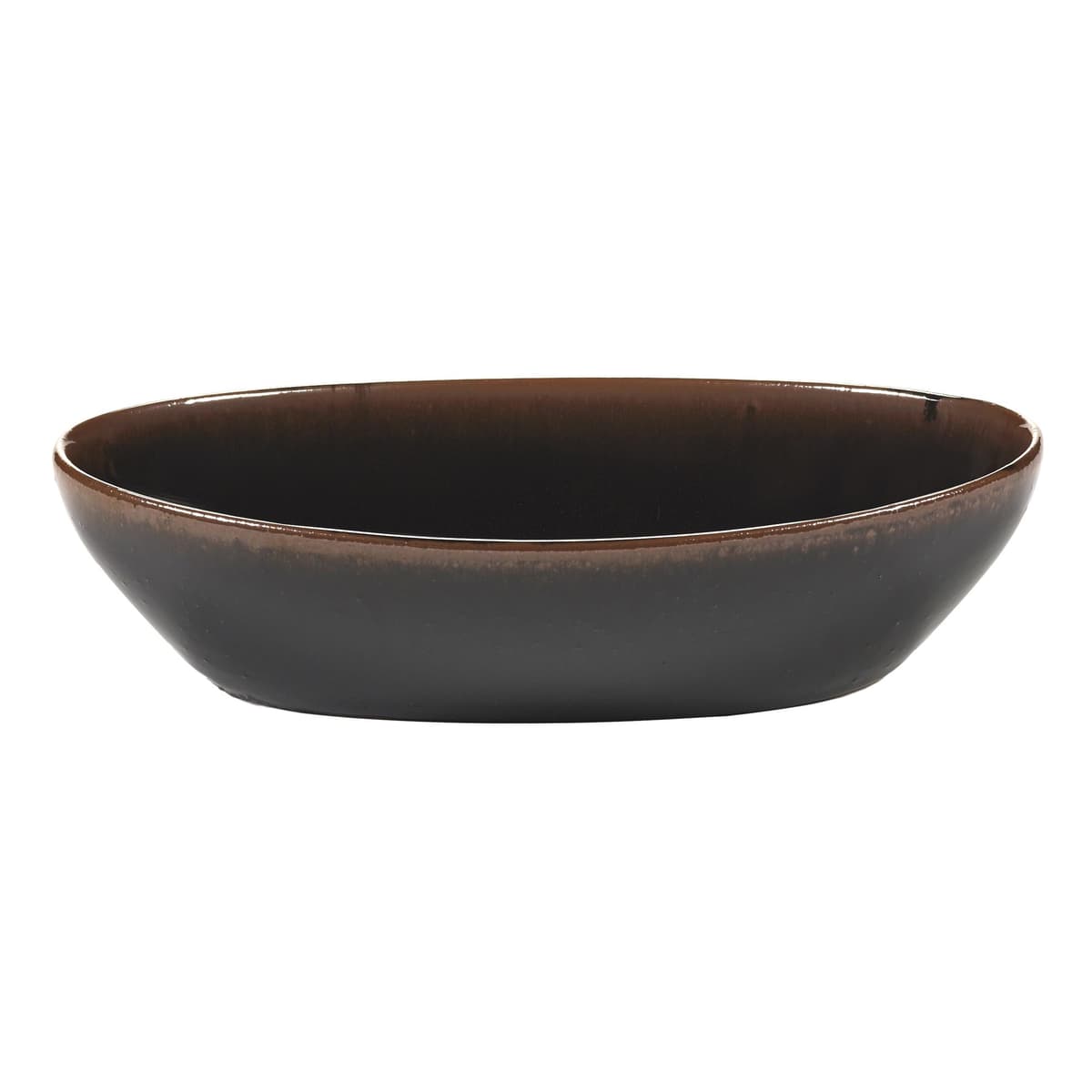 Serax Out Of Lines By Uncharted Serveerschaal Ovaal 23x12 Black Brown