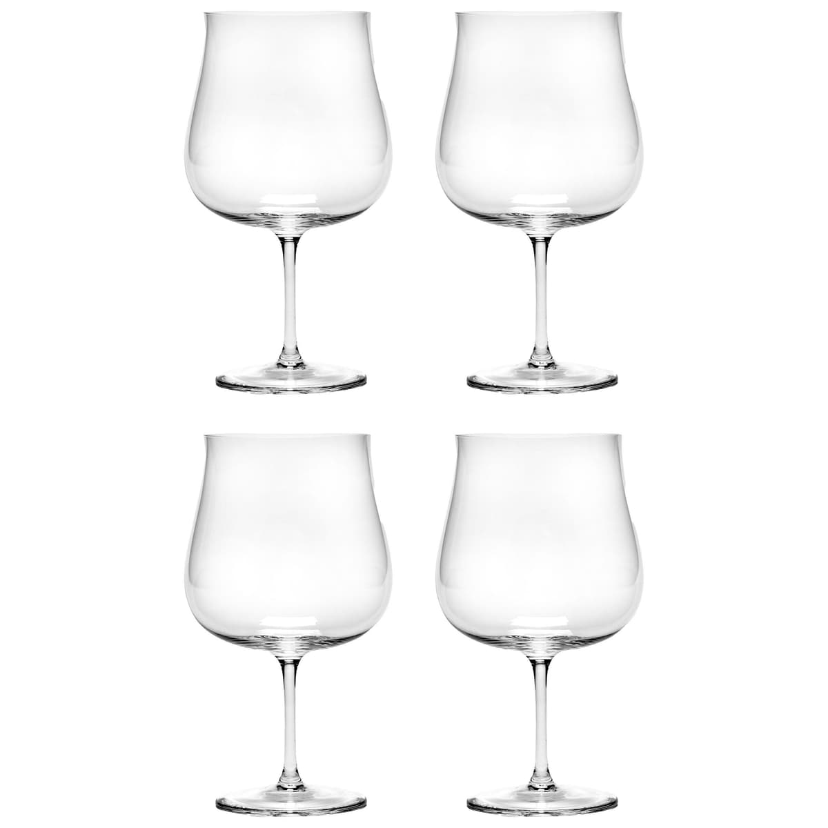 Serax Silhouette By Sergio Herman Rode Wijnglazen Set Van 4