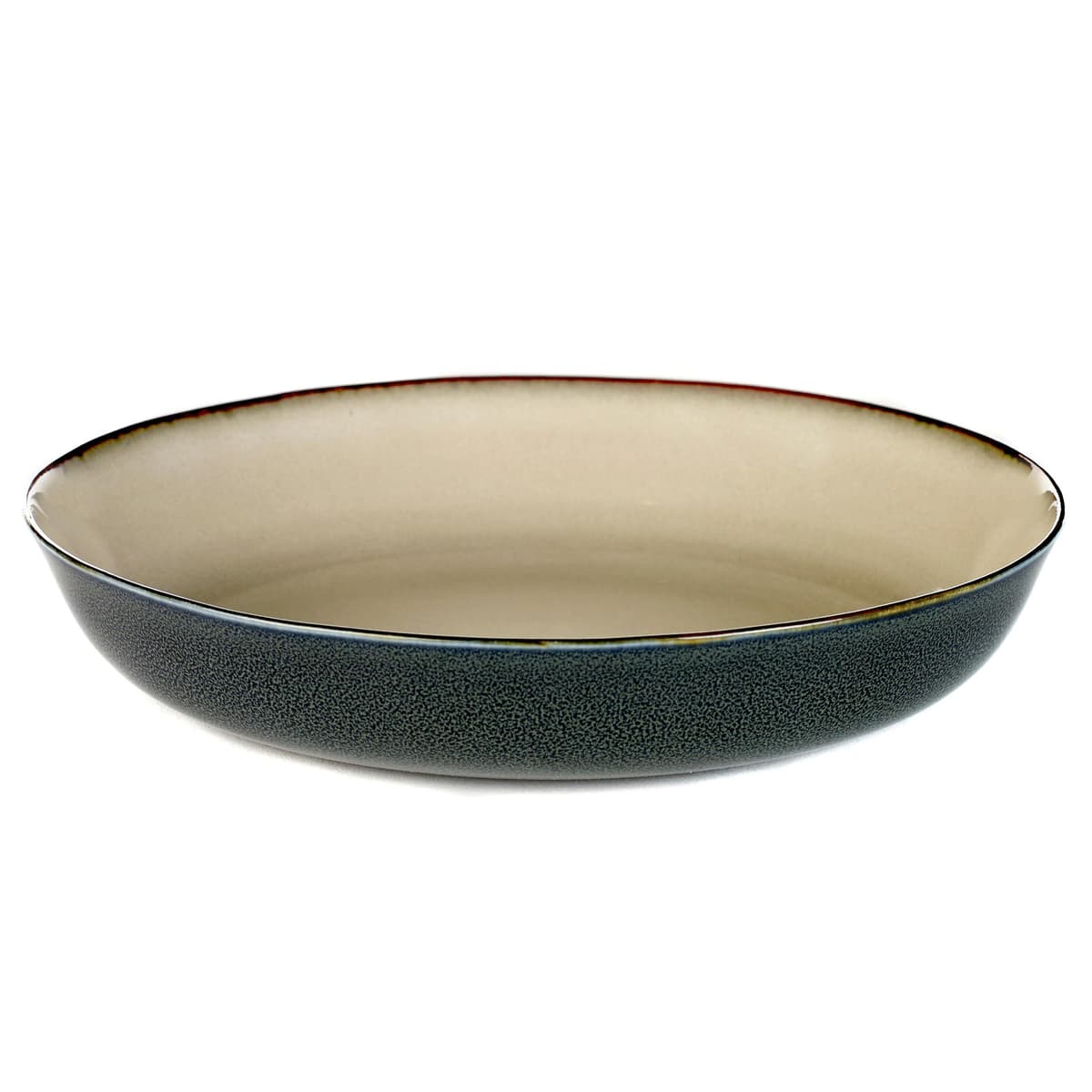 Serax Terres De Rêves By Anita Le Grelle Diep Bord Ø21 Misty Grey/dark Blue