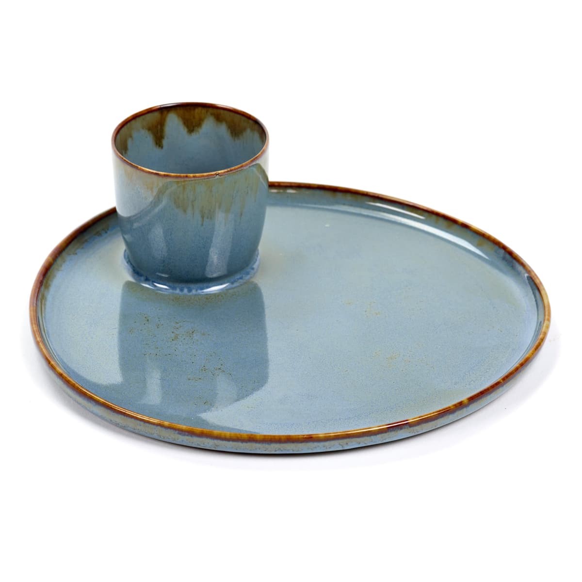 Serax Terres De Rêves By Anita Le Grelle Tapasschaal 14,7x15,6 Smokey Blue - afbeelding 1