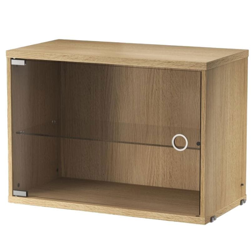 String Furniture Display Cabinet With Swing Glass Door Eiken