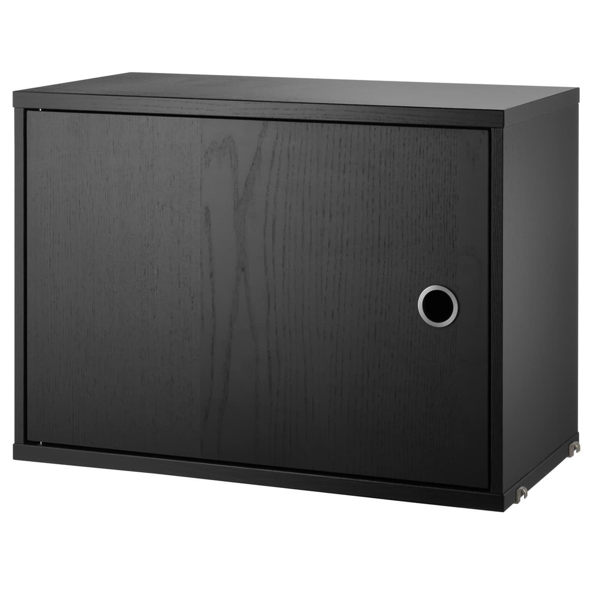 String Furniture Kast Met Openslaande Deur 58x42x30cm Zwart Gebeitst Essen