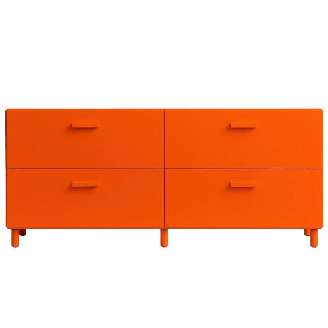 String Furniture Relief Low Ladekast 123x46,6 Oranje