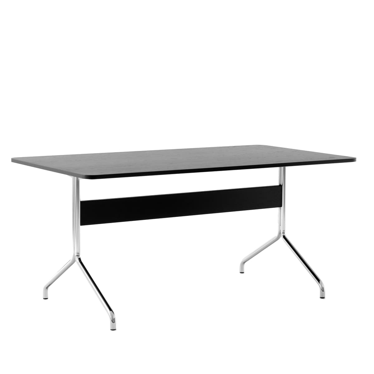 &tradition Pavilion AV18 Tafel 160x90 Chrome Onderstel Zwart Eiken - afbeelding 1
