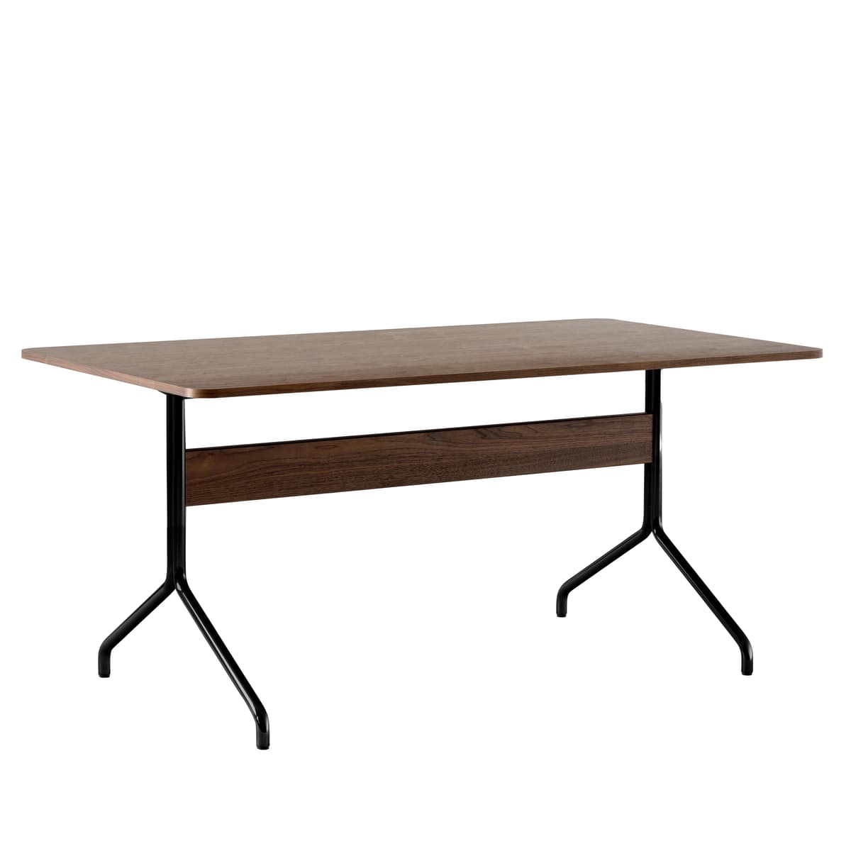 &tradition Pavilion AV18 Tafel 160x90 Zwart Onderstel Gelakt Walnoot - afbeelding 1