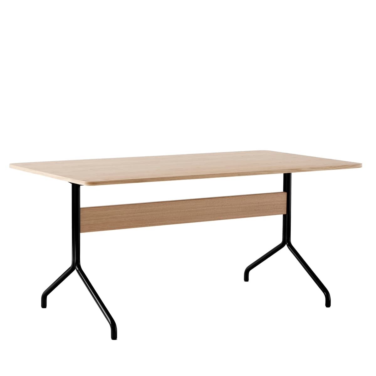 &tradition Pavilion AV18 Tafel 160x90 Zwart Onderstel Gelakt Eiken - afbeelding 1