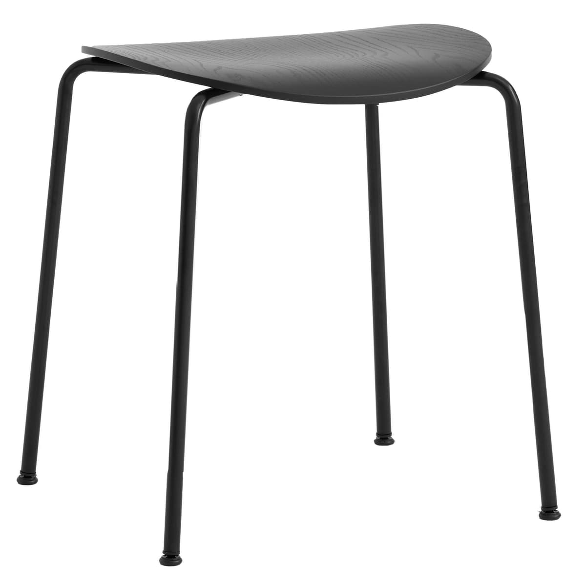 &tradition Pavilion AV36 Kruk H46 Plastic Glijders Zwart Gelakt Eiken